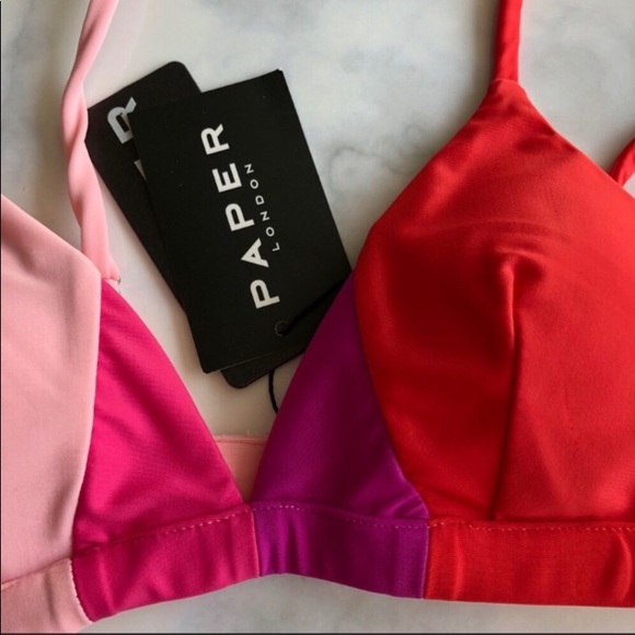 Paper London Rainbow Bikini Top - Picture 3 of 9